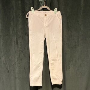 LOFT Women's White Straight Leg Chinos